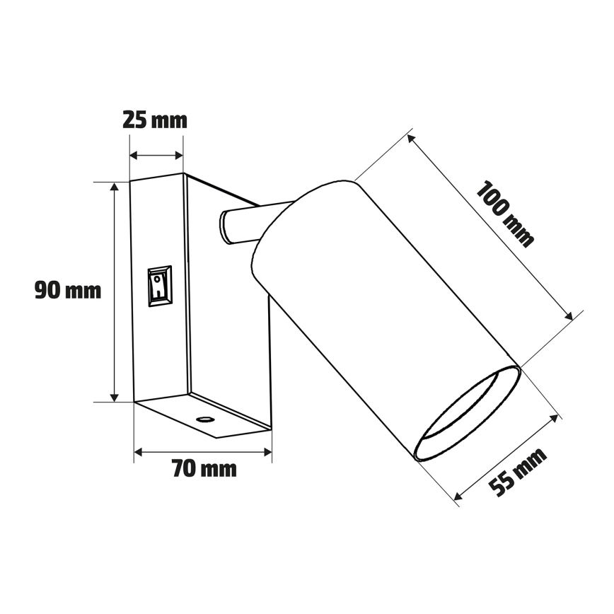 Brilagi - Faretto da parete dimmerabile a LED RGBW SELE 1xGU10/6W/230V 3000K nero/oro