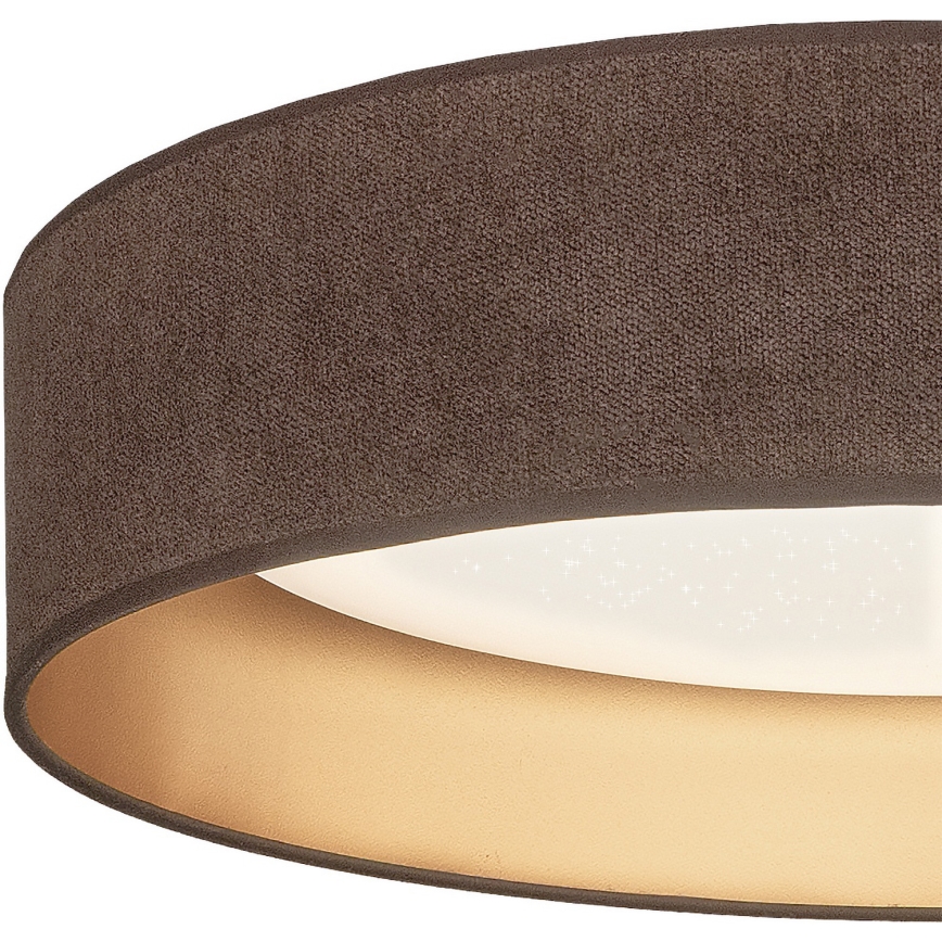 Brilagi - Plafoniera LED dimmerabile VELVET SMARTIX STARS LED/36W/230V 3000-6000K Ø 55 cm marrone/oro Wi-Fi Tuya Beacon + telecomando