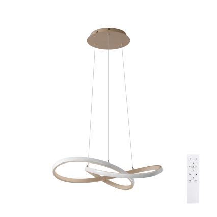Brilagi - Lampadario LED dimmerabile sospeso su cavo INFINITY LED/55W/230V 3000-6000K 50x50 cm beige + telecomando