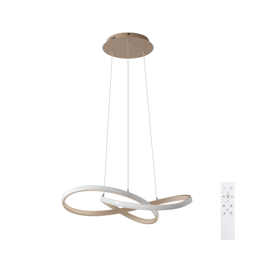 Brilagi - Lampadario LED dimmerabile sospeso su cavo INFINITY LED/55W/230V 3000-6000K 50x50 cm beige + telecomando