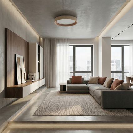 Brilagi - Plafoniera LED dimmerabile WALDO LED/48W/230V 3000-6500K Ø 40 cm beige/oro + telecomando