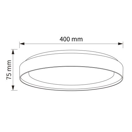 Brilagi - Plafoniera LED dimmerabile WALDO LED/48W/230V 3000-6500K Ø 40 cm beige/oro + telecomando