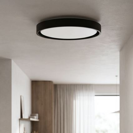 Brilagi - LED-dimmbare Deckenleuchte MATTEO LED/48W/230V 3000-6500K Ø 41 cm schwarz + Fernbedienung