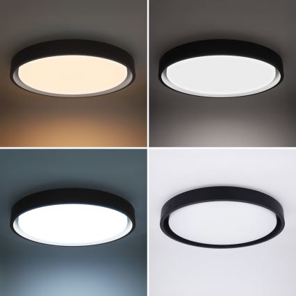 Brilagi - LED-dimmbare Deckenleuchte MATTEO LED/48W/230V 3000-6500K Ø 41 cm schwarz + Fernbedienung