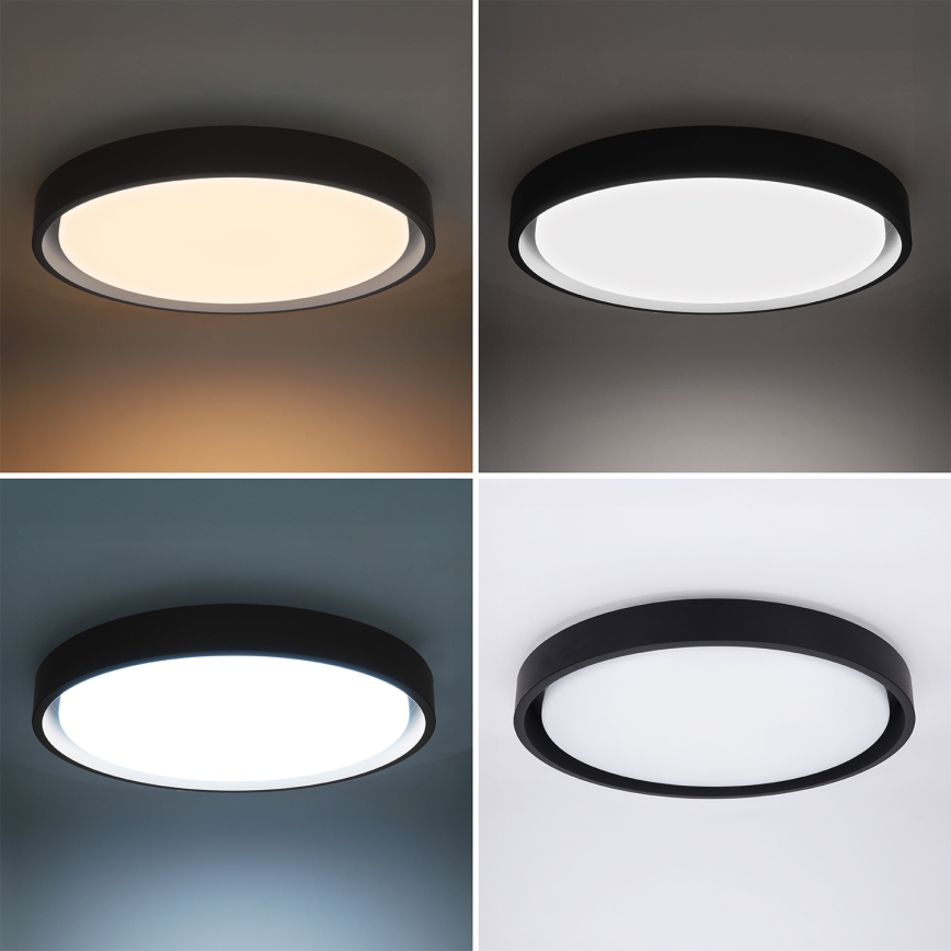 Brilagi - LED-dimmbare Deckenleuchte MATTEO LED/48W/230V 3000-6500K Ø 41 cm schwarz + Fernbedienung