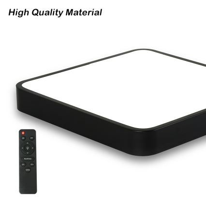 Brilagi - LED dimmbares Deckenleuchte POOL SQUARE LED/36W/230V 3000-6000K 40x40 cm schwarz + Fernbedienung