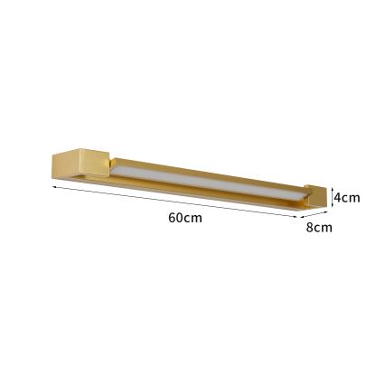 Brilagi - Éclairage LED pour miroir de salle de bains AQUA LINE 18W/230V 60 cm IP44 doré