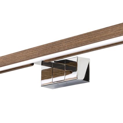 BRILAGI - Éclairage LED pour miroir de salle de bains WOODY MIRROR 3v1 LED/15W/230V 80 cm IP44 chrome brillant/chêne noyer