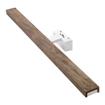 Brilagi - Éclairage miroir LED pour salle de bains 3 en 1 WOODY MIRROR LED/15W/230V 80 cm IP44 blanc/chêne-noyer