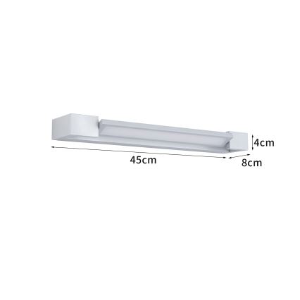 Brilagi - Éclairage LED pour miroir de salle de bains AQUA LINE, 12 W, 230 V, 45 cm, IP44, chrome mat
