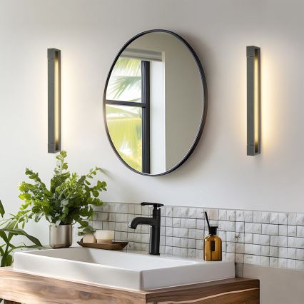 Brilagi - Éclairage LED pour miroir de salle de bains AQUA LINE LED/18W/230V 60 cm IP44 anthracite IRC 90