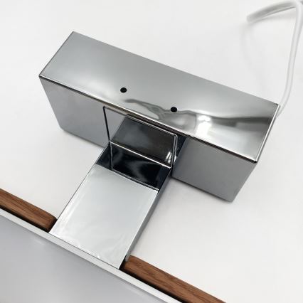 Brilagi - Éclairage LED pour miroir de salle de bains WOODY MIRROR 3v1 LED/8W/230V 40 cm IP44 chrome brillant/chêne cerisier