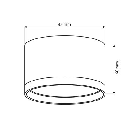 Brilagi - LED Einbau-Spot SMOOTH 1xGX53/15W/230V schwarz