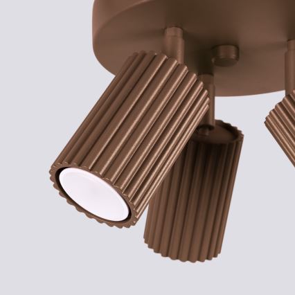 Brilagi - LED-Einbaustrahler CRESTO 3xGU10/10W/230V braun