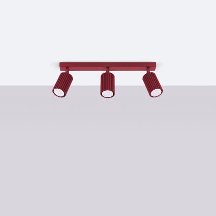 Brilagi - LED-Einbaustrahler CRESTO 3xGU10/10W/230V burgunderrot