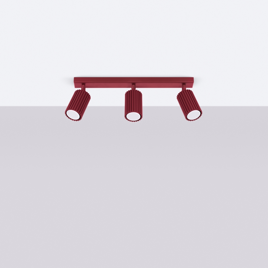 Brilagi - LED-Einbaustrahler CRESTO 3xGU10/10W/230V burgunderrot