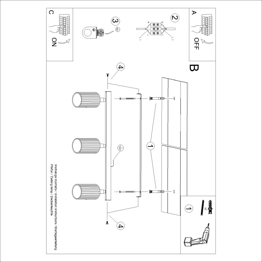 Brilagi - LED-Einbaustrahler CRESTO 3xGU10/10W/230V rot