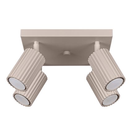 Brilagi - LED Einbaustrahler CRESTO 4xGU10/10W/230V taupe
