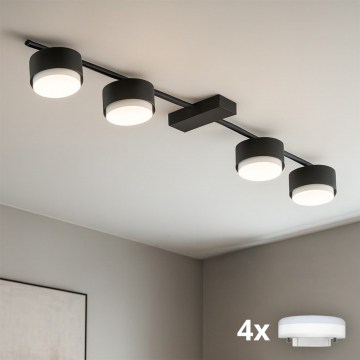 Brilagi - LED-Einbaustrahler MONO 4xGX53/12W/230V schwarz