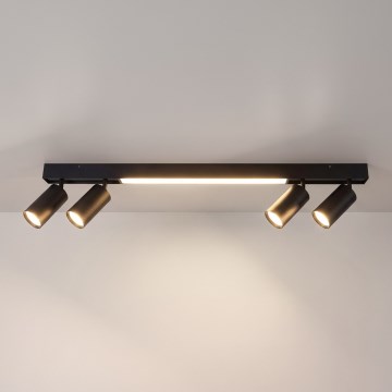 Brilagi - LED-Einbaustrahler SELE 4xGU10/30W/230V + LED/20W schwarz