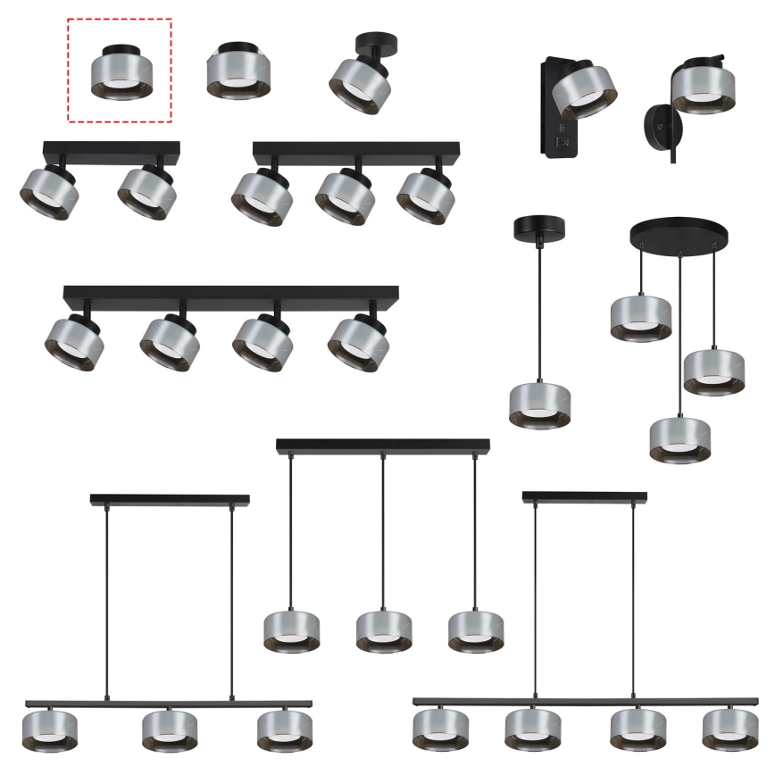Brilagi - LED Faretto AURA LUX 1xGX53/30W/230V Ø 13 cm nero/fumé