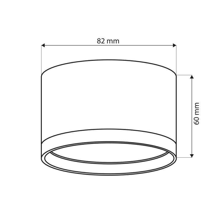 BRILAGI - LED Faretto SMOOTH 1xGX53/15W/230V 60x82 mm nero