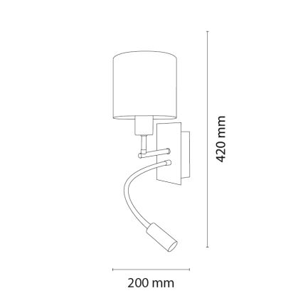 Brilagi - LED Kinder flexible Wandleuchte BOBO 1xE27/25W/230V + LED/3W mattchrom/cremefarben/Häschen