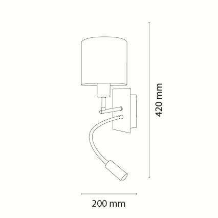 Brilagi - LED flexible Wandleuchte für Kinder BOBO 1xE27/25W/230V + LED/3W mattchrom/weiß/Tiermotive