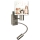 Brilagi - LED flexible Kinder-Wandleuchte BOBO 1xE27/25W/230V + LED/3W mattchrom/weiß/Tiermotive