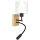 Brilagi - LED flexible Kinder-Wandleuchte BOBO WOOD 1xE27/25W/230V + LED/3W Eiche/schwarz/weiß/Häschen