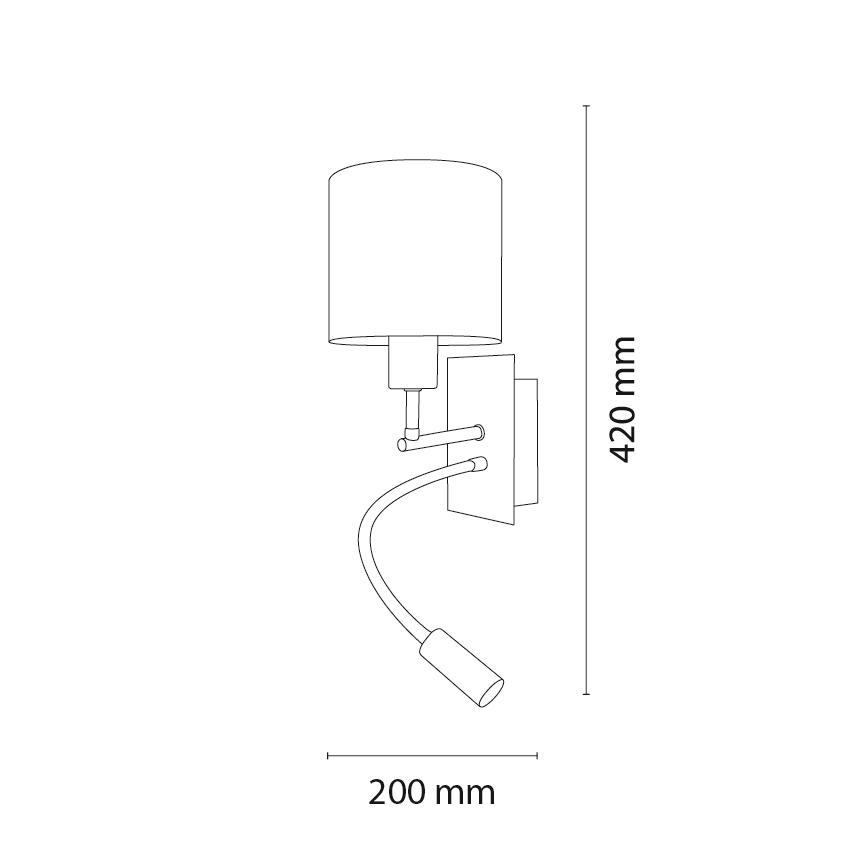 Brilagi - LED flexible Kinder-Wandleuchte BOBO 1xE27/25W/230V + LED/3W schwarz/weiß/mit Hasenmotiv