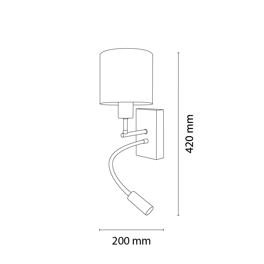 Brilagi - Flexible LED-Kinder-Wandleuchte BOBO WOOD 1xE27/25W/230V + LED/3W Eiche/Weiß/Tiermotive