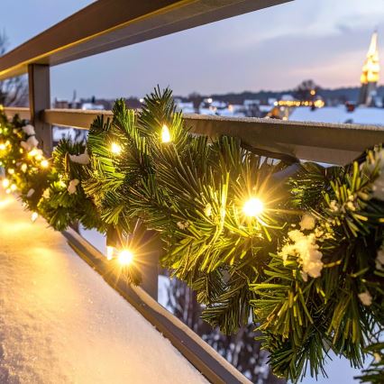 Brilagi - LED-Girlande für den Außenbereich, Weihnachtsdekoration, LED/3×AA, 300 cm, IP44