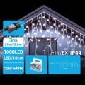 BRILAGI - LED Guirlande lumineuse de Noël extérieure 1000xLED/9W/8 fonctions 53x0,4m IP44 blanc froid