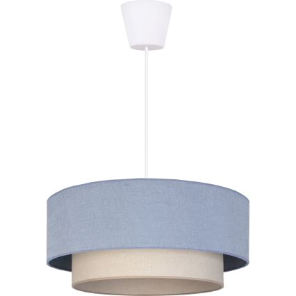 Brilagi - LED-Hängeleuchte an Kabel BOHO ECO 1xE27/10W/230V Ø 40 cm blau/creme