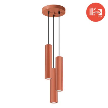 Brilagi - LED-Hängeleuchte an Kabel CRESTO 3xGU10/10W/230V rot