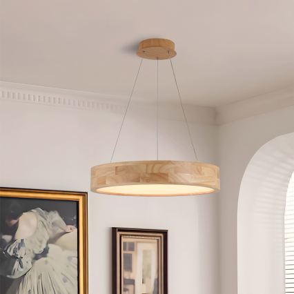 Brilagi - LED-Pendelleuchte an Kabel FALCON WOOD LED/30W/230V 3000/4000/6000K Ø 45 cm Holz