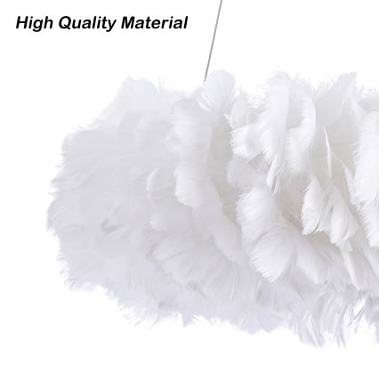 Brilagi - LED-Hängeleuchte an Kabel FEATHER 3xE27/40W/230V + 3xLED/3W Ø 50 cm weiß