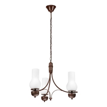 Brilagi - LED Hängeleuchte an Kette COTTAGE 3xE14/40W/230V Eiche/weiß