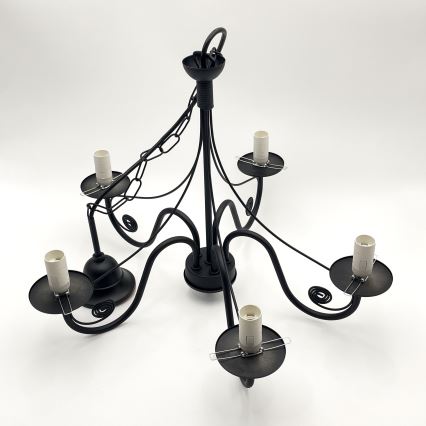 Brilagi - LED Hängeleuchte an Kette COTTAGE 5xE14/40W/230V schwarz/weiß