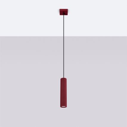 Brilagi - LED-Hängeleuchte an Seil CRESTO 1xGU10/10W/230V burgunderrot