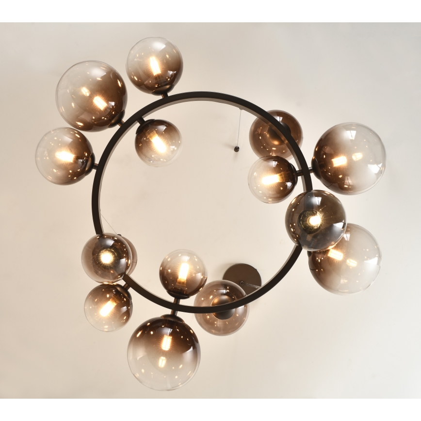 Brilagi - LED-Hängeleuchte an Seil MILLA 15xG9/3W/230V braun/rauchbraun