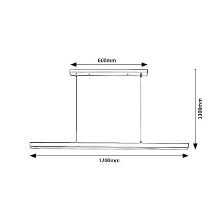 BRILAGI - LED-Hängeleuchte an Stahlseil PAXIS LED/30W/230V 120 cm schwarz