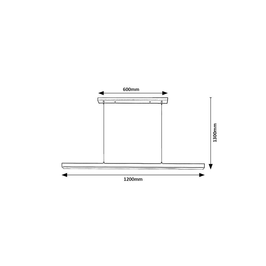 BRILAGI - LED-Hängeleuchte an Stahlseil PAXIS LED/30W/230V 120 cm schwarz