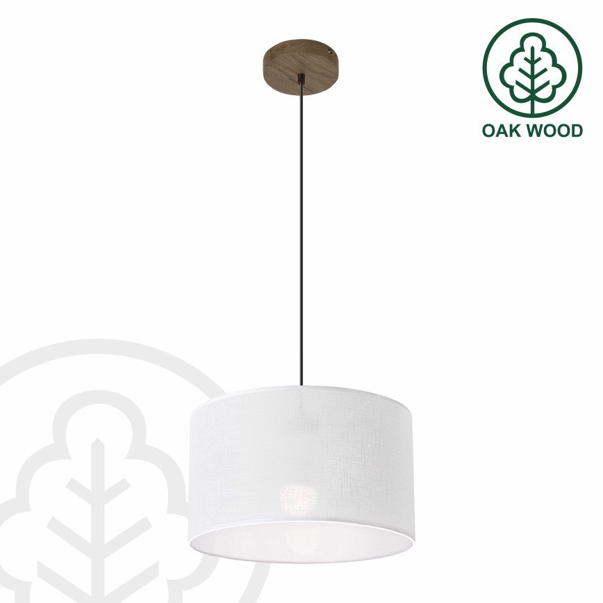 Brilagi - LED Hängeleuchte an Kabel ANTHONY 1xE27/60W/230V Eiche Nussbaum/Weiß