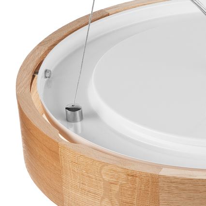 Brilagi - LED Hängeleuchte an Seil CARVALHO 3xE27/60W/230V Eiche Ø 47,5 cm