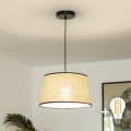 Brilagi - LED-Hängeleuchte CERIA mit Kabel 1xE27/40W/230V Ø 35 cm beige