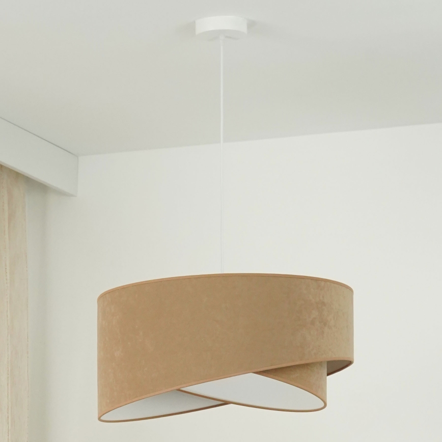 Brilagi - LED-Hängeleuchte LYRA 1xE27/15W/230V braun/weiß