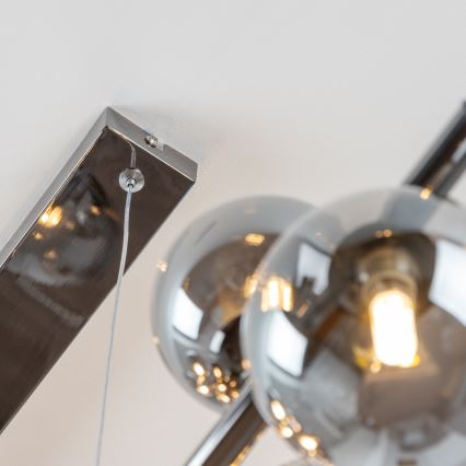 Brilagi - LED-Hängeleuchte MILLA 10xG9/3W/230V glänzendes Chrom/rauchig