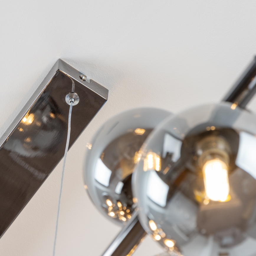 Brilagi - LED-Hängeleuchte MILLA 10xG9/3W/230V glänzendes Chrom/rauchig